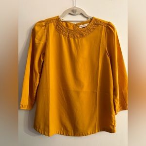 Gold polyester top